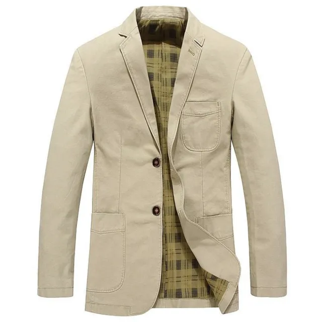 【巴黎精品】極速出貨 西裝外套休閒西服(薄款寬鬆棉質春秋男外套4色a1ck25)