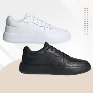 【adidas 愛迪達】LITECOURT 休閒鞋 全白/全黑共兩款(JI2166/JI2167 男鞋 運動休閒鞋 工作鞋 學生鞋)