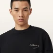 【ALLSAINTS】UNDERGROUND 純棉LOGO長袖衛衣-豹紋 M033NB(寬鬆版型)