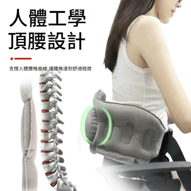 【ANTIAN】充氣式便攜折疊護腰墊 汽車旅途頂腰按摩護腰帶 動車高鐵飛機墊腰枕