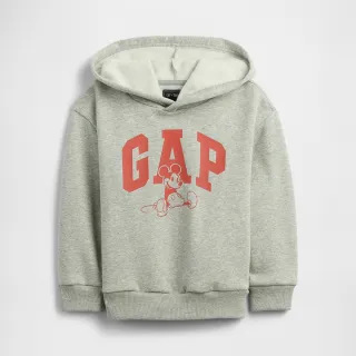 【GAP】男幼童裝 Gap x Disney迪士尼聯名 Logo印花帽T-淺灰色(767414)
