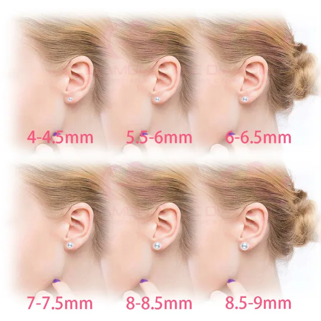 【CC Diamond】18K金極品天然珍珠耳釘(小尺吋5-5.5mm)
