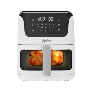 【Arlink】黑白大廚觸控式氣炸鍋6L 透視氣炸鍋 AF-808(炸鍋/氣炸鍋配件/玻璃氣炸鍋/氣炸鍋)
