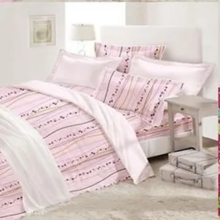 【LAMINA】混紡單人被套-印花粉