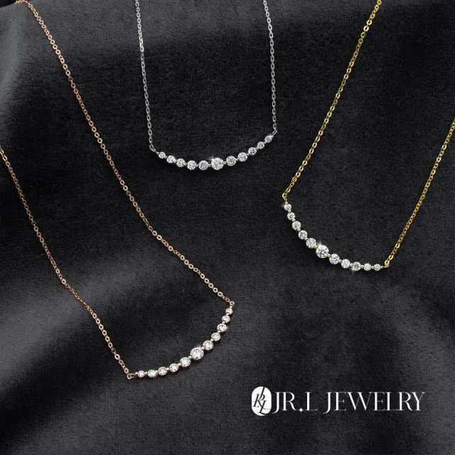 【JR.L金瑞利珠寶】雙12 微笑光芒項鍊(40分培育鑽石 18K金)