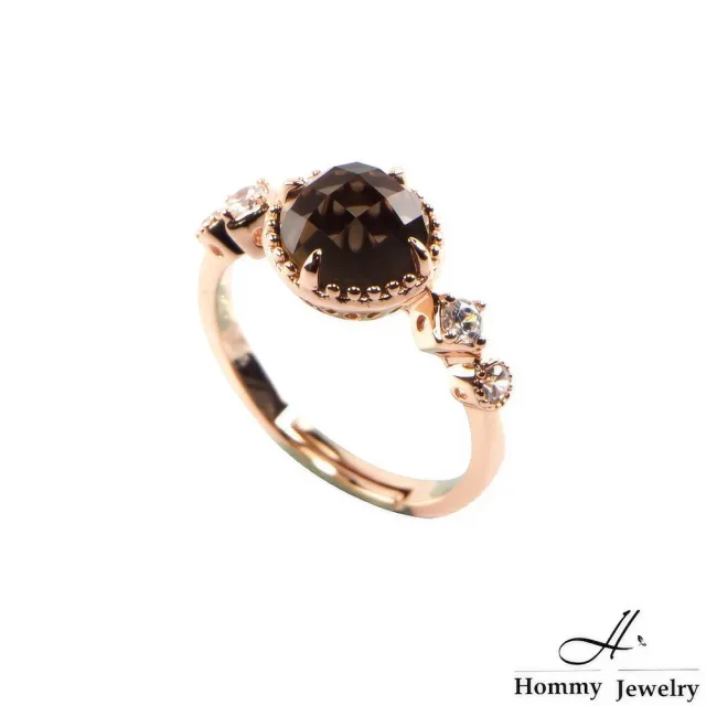 【幸福珠寶】Neoclassic 瑞士煙晶戒指|交錯的菱格光芒(瑞士煙晶戒指 Happy 母親節禮物 )