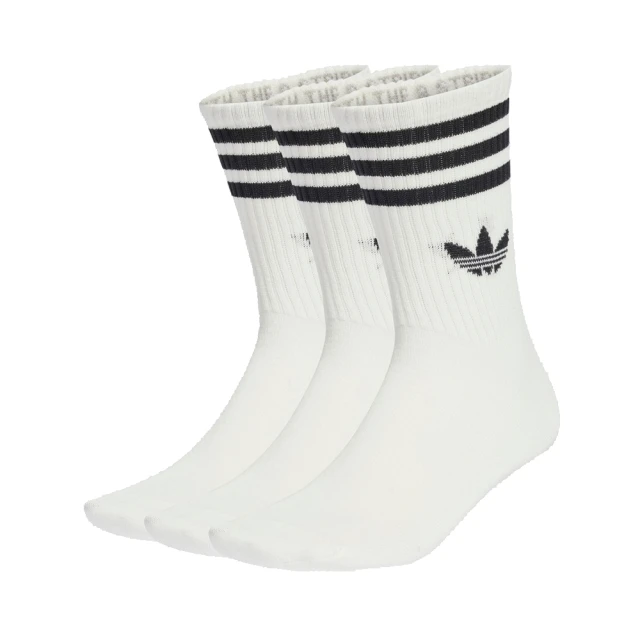 【adidas 愛迪達】運動長襪 3入 三雙 3S CREW S 3P 男女 - JV7401