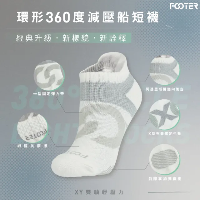 18cm シークレットシューズ 淘宝網 FOOTER除臭襪】6入組運動減壓吸濕排汗氣墊襪-船短/高筒襪(T100