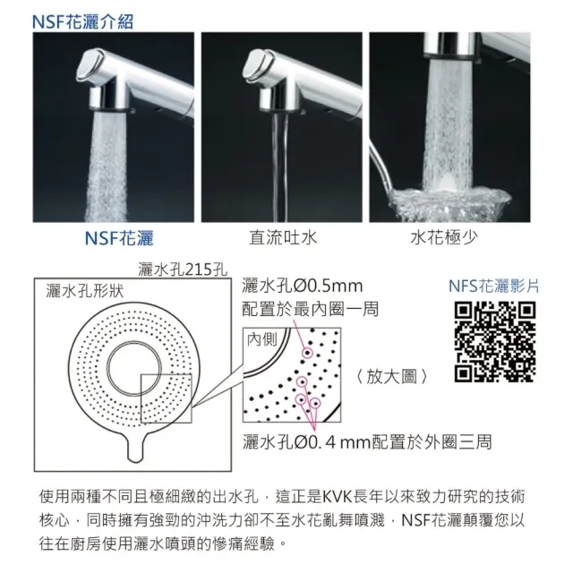 【KVK】日製保固三年 廚房用 無鉛省水 伸縮龍頭(KM5021TECLF-5 全台免運不含安裝 幸福居家e購網龍頭)