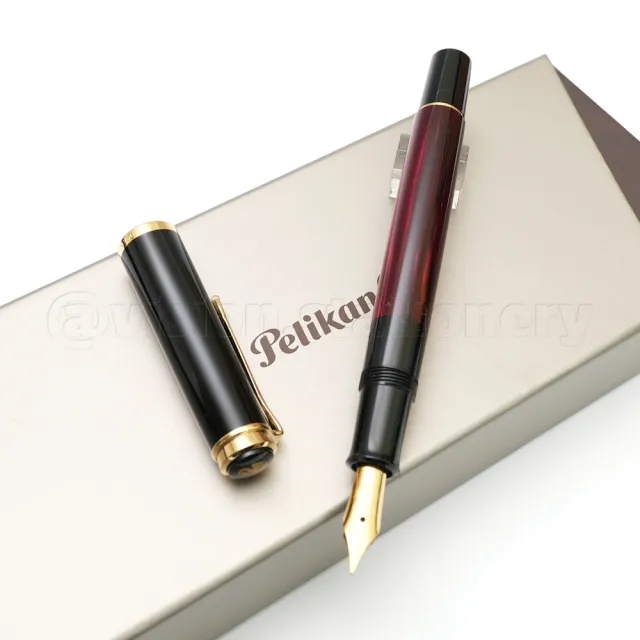 【Pelikan】百利金《M200 鋼筆 Red Marbled 紅色大理石紋》