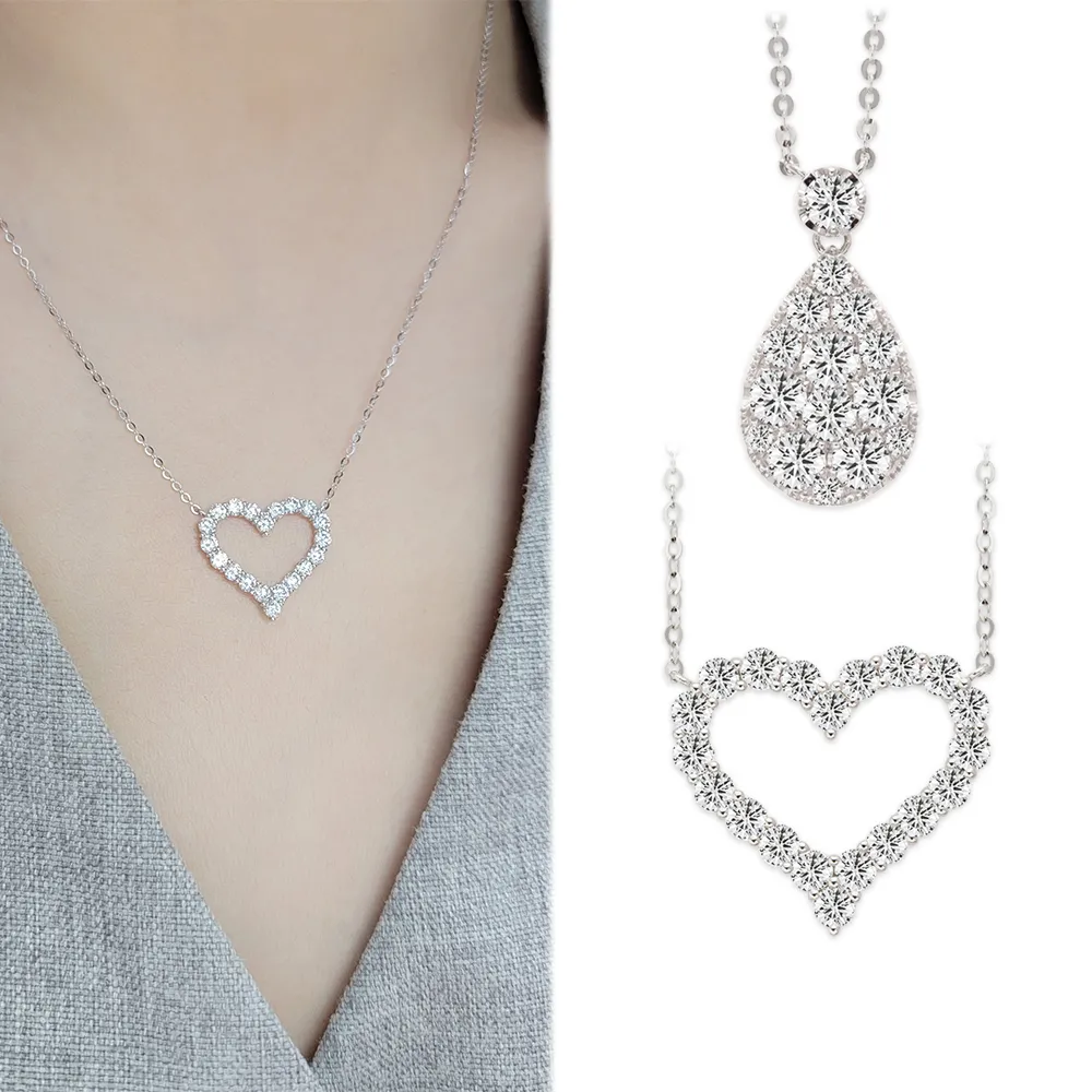 【JR.L金瑞利珠寶】雙12 1克拉 真心如初 輕奢系列項鍊(培育鑽石 18K金系列A)