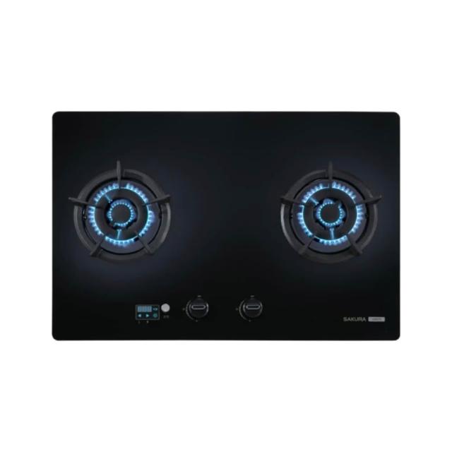【SAKURA 櫻花】二口大面板易清檯面爐G2627G瓦斯爐NG1/LPG(G-2627GB基本安裝)