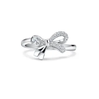 【IS DIAMOND】鑽石戒指 蝴蝶結設計(培育鑽石)