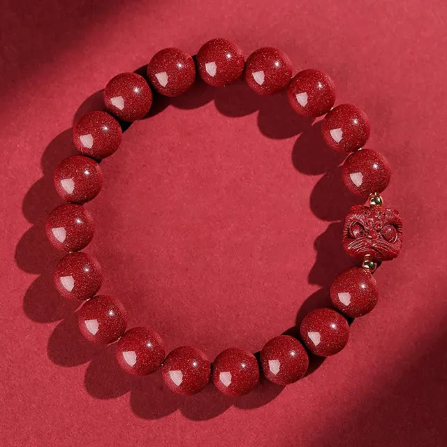 【桃花源創意工坊】醒獅紫金砂手鍊(手鍊)