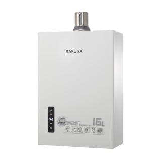 【SAKURA 櫻花】16L第二代四季溫智能恆溫強制排氣熱水器DH1635F(NG1/FE式 原廠保固安裝服務)