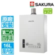 【SAKURA 櫻花】16L第二代四季溫智能恆溫強制排氣熱水器(DH1635F 原廠保固安裝服務)