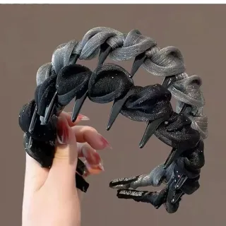 【HaNA 梨花】買一送一 韓系高顱頂洗臉波浪髮箍 瞬間增加髮量視覺感(洗臉髮箍 高顱頂 買一送一)