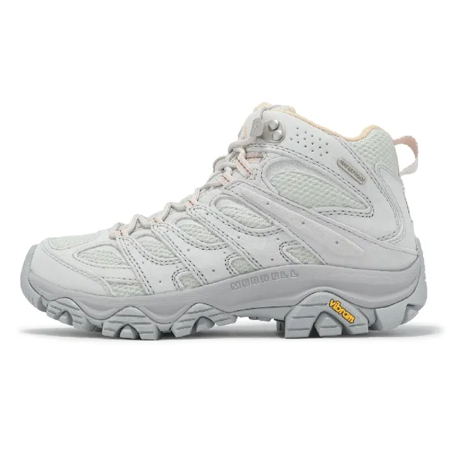 【MERRELL】登山鞋 Moab 3 Mid WP 女鞋 防水鞋面 灰 中筒 越野 郊山 戶外鞋(ML038792)