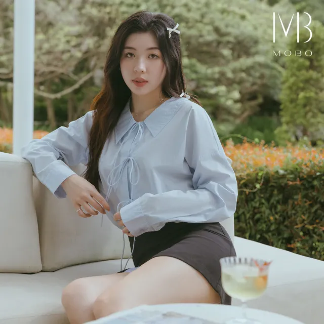 【MO-BO】蝴蝶翩翩綁繩襯衫(CINDY聯名款)