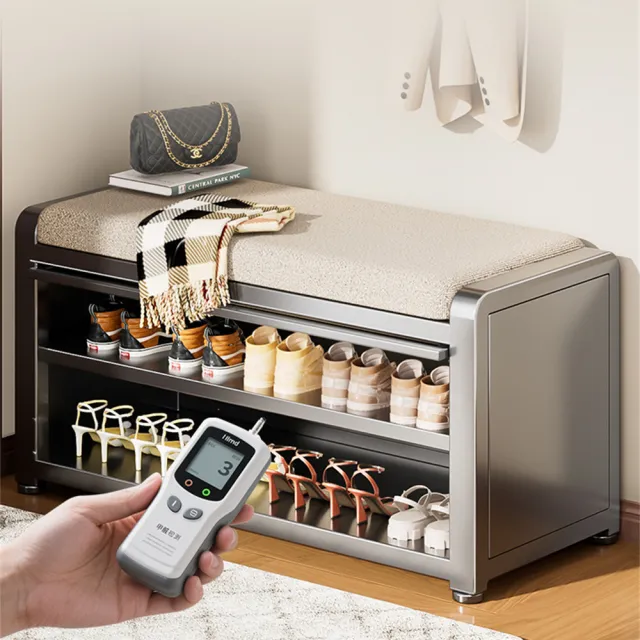 【新川】家用換鞋凳 不鏽鋼換鞋凳 入戶門鞋櫃(簡約鞋櫃 置物架 玄關鞋櫃 100CM)