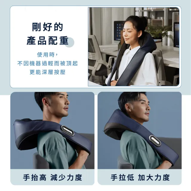 【Philips 飛利浦】按摩披肩  好筋力｜肩頸按摩器(PPM3521DB/90)
