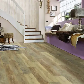 【特力屋】彈性石塑SPC防水地板古橡0.5坪 SF68