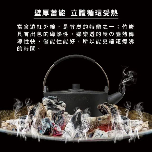 FULOTO-竹炭百歲全炭壺(二入)