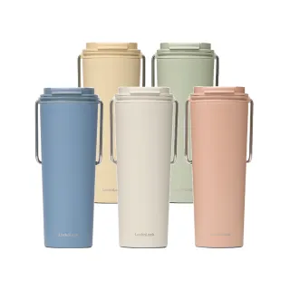 【LocknLock 樂扣樂扣】官方直營 二代微笑騎士手提不鏽鋼隨行保溫杯750ml(五色任選/掀蓋式/不鏽鋼/保溫杯)