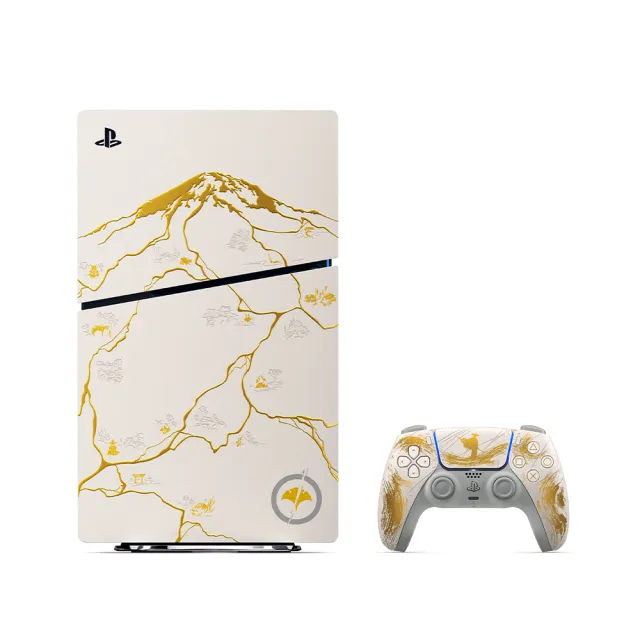 【SONY 索尼】New PlayStation 5 光碟版主機《羊蹄山戰鬼》黃金限量版(PS5 Slim/CFI-2018A01)