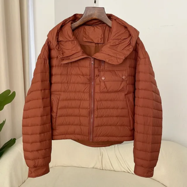 【巴黎精品】頂級真羽絨外套白鴨絨外套羽絨衣秋冬保暖大碼休閒女裝(連帽輕薄女外套7色n1ld85)