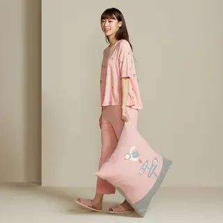 【YVONNE 以旺傢飾】海鸚鵡方形抱枕-微光粉(60x60公分)