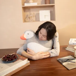 【YVONNE 以旺傢飾】海鸚鵡午安枕-迷霧灰