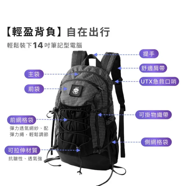 【DAEBAC】雙11 戶外機能背包 登山包 登山背包 避難包 男生後背包(大力馬尼龍材質 YKK拉鍊)