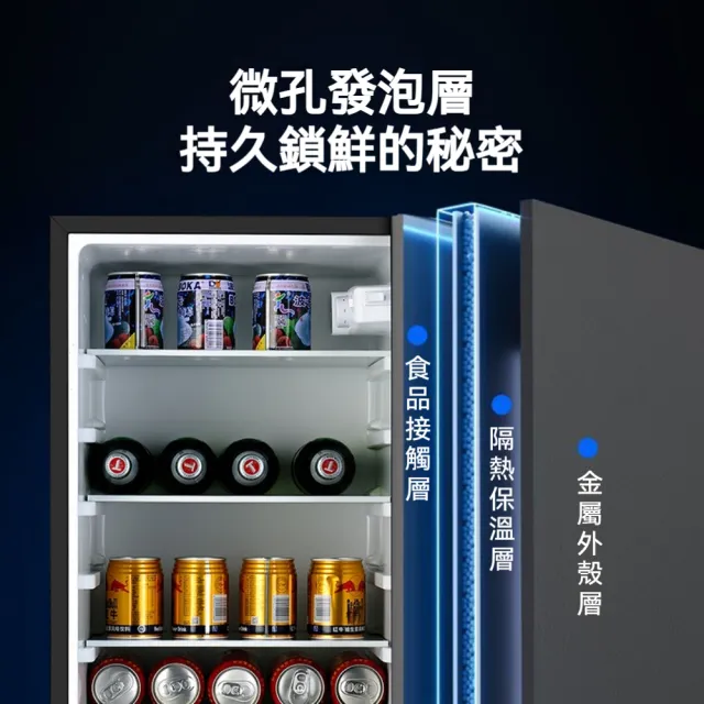 【諾必行】56L冷藏櫃 小冰箱 透明冰吧 飲料冷藏展示櫃(冷櫃/冰吧/冰箱/酒櫃)