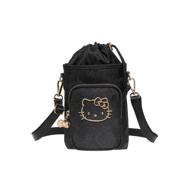 【HELLO KITTY】雙11 金緻凱蒂-凱蒂手機包-黑 KT03M07BK