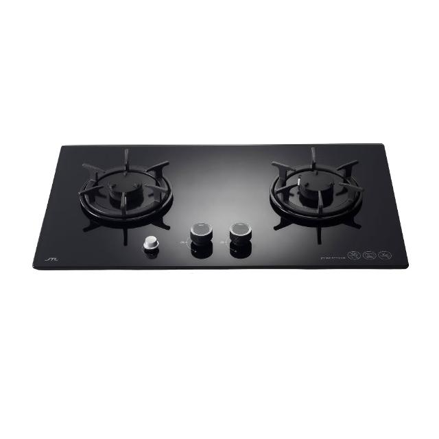 【喜特麗】二口晶焱定時玻璃檯面爐瓦斯爐NG1/LPG(JT-GC277ASH基本安裝)