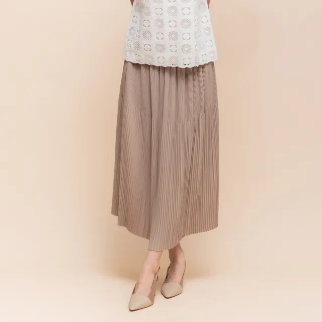 【perng yuh 芃諭名品】精緻質感 啞光緞面 壓褶 長裙(2025 AW Collection|4C秋冬新品上市)
