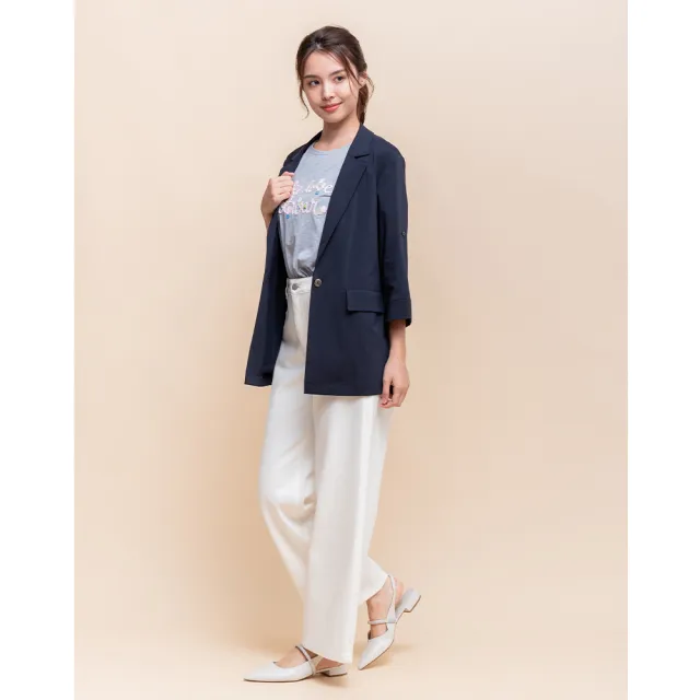 【perng yuh 芃諭名品】輕盈氣質 反折袖 西裝外套(2025 AW Collection|4C秋冬新品上市)