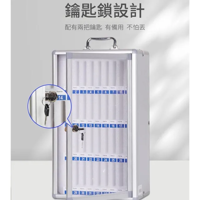 【GLOSEN】48位手機保管箱 手機存放箱 保險箱 存放櫃(透明可視窗/鋁合金/可掛墻可擺放/宿舍會議教室)