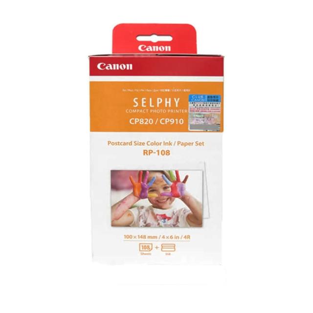 Canon 佳能 RP-108 4x6 相片紙 1入 光面高品質列印耗材 適用 Canon 印表機