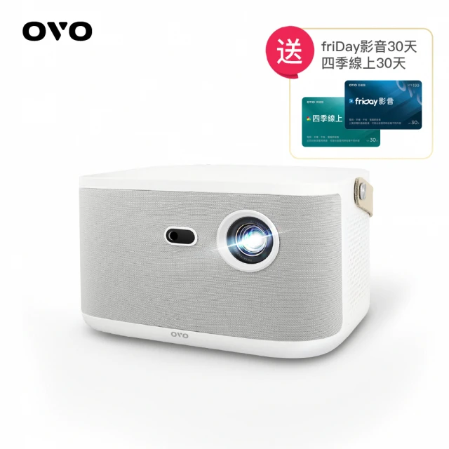 【OVO】OVO 1080P百吋無框電視高畫質智慧投影機(K3-W 3500流明 支援側投 娛樂/露營/戶外/商用)