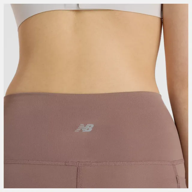 【NEW BALANCE】NB 運動緊身褲 緊身長褲 口袋 高腰 瑜珈 訓練 女 棕(WP51124EAS-F)