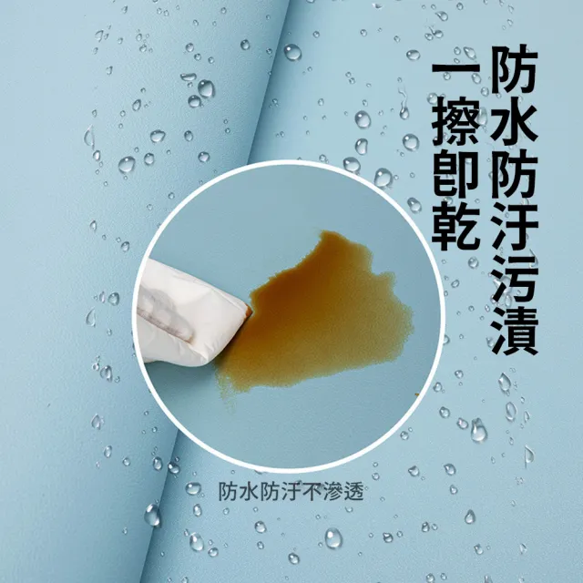 【OMG】雙面雙色PU皮革桌墊 防水防油素面滑鼠墊 90x45cm(辦公桌墊/電腦桌墊/餐墊)