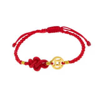 【金瑞利】雙12 黃金手繩 0.05錢(古錢繩結)