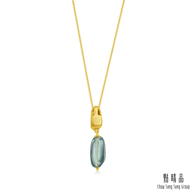 【點睛品】g*系列 藍綠摩登 黃金項鍊