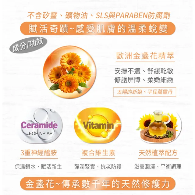 【Alkmene 草本耀典】我的金盞花神經醯胺修護乳霜200ml(公司貨)