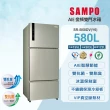 【SAMPO 聲寶】58H快配momo獨家★580公升一級能效平面鋼板系列變頻三門冰箱(SR-B58DV-Y6)