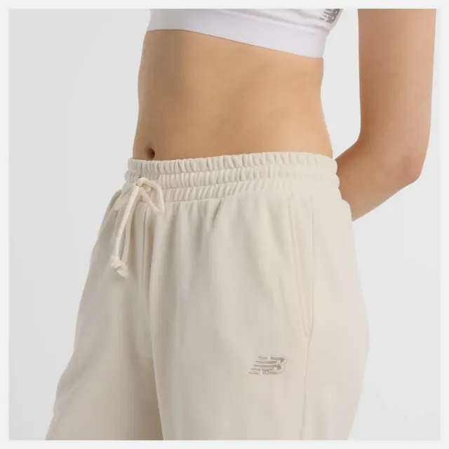 【NEW BALANCE】NB 寬版 棉質長褲 長褲 休閒 運動 女 杏色(WP51503LIN)