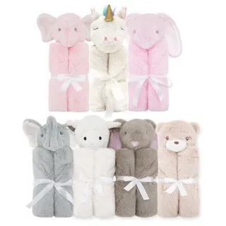 【Kori Deer 可莉鹿】微瑕福利品 超柔軟動物嬰兒毯/安撫毯(多款)