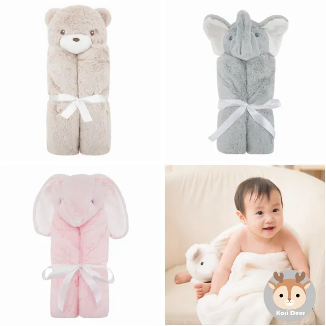 【Kori Deer 可莉鹿】微瑕福利品 超柔軟動物嬰兒毯/安撫毯(多款)